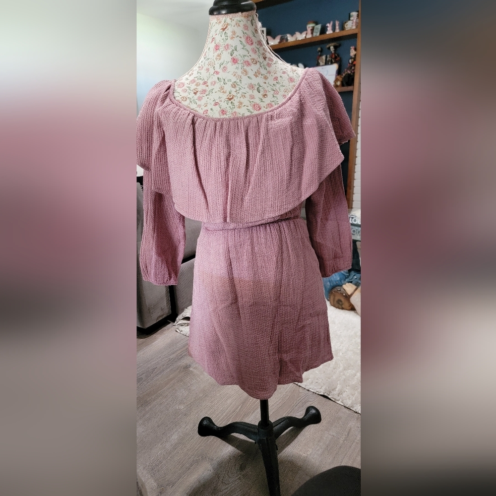 Nannette Mauve Long Sleeve Dress Size Small